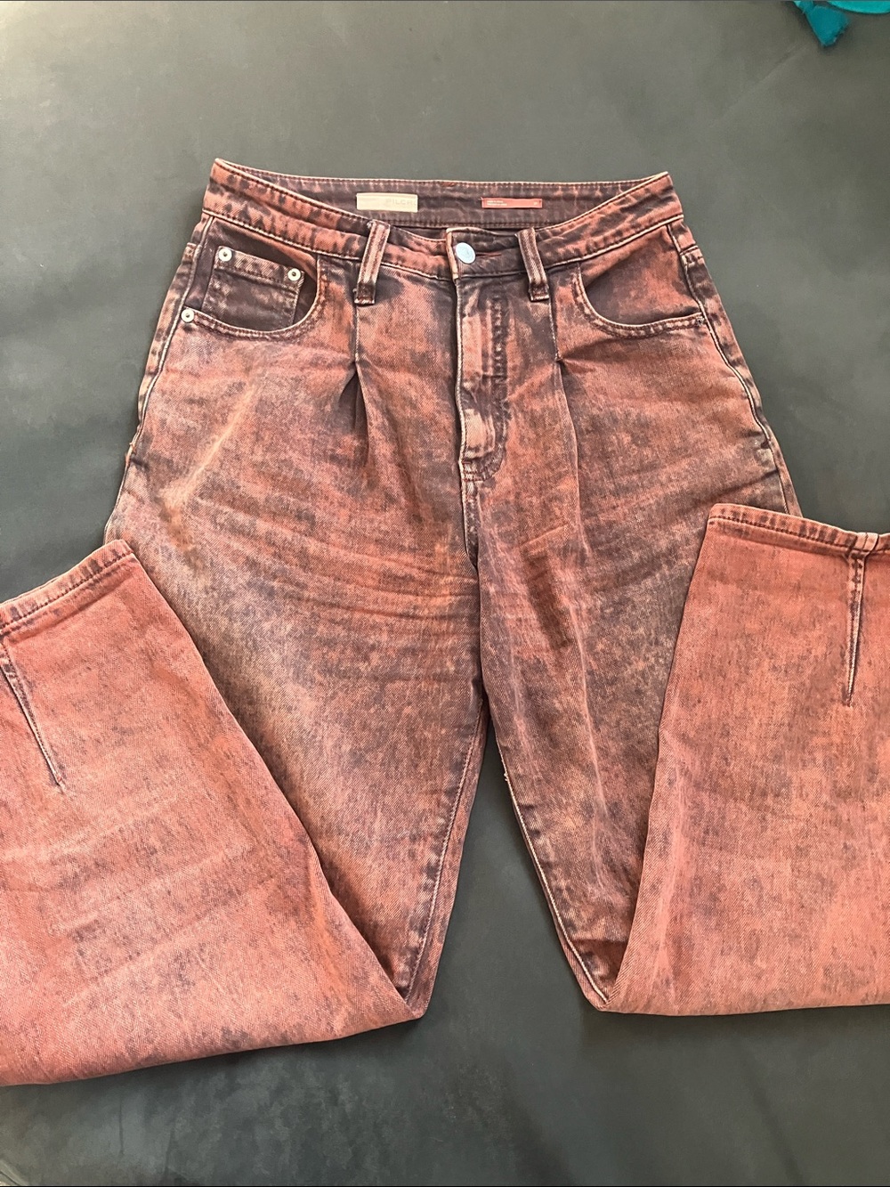 Pilcro High-Rise Washed Rust-Red Jeans size 27